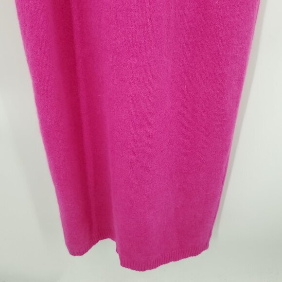 VTG Outlander Lambswool/Angora-Blend Polo Neck Relaxed Fit Sweater Dress M Pink - Picture 12 of 13